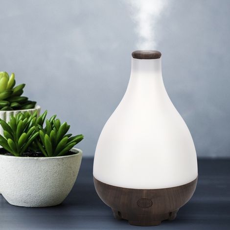 Mini humidificateur ultrasonique USB, purificateur d'air pour voiture, chambre ou bureau (couleur foncée) (1/5)
