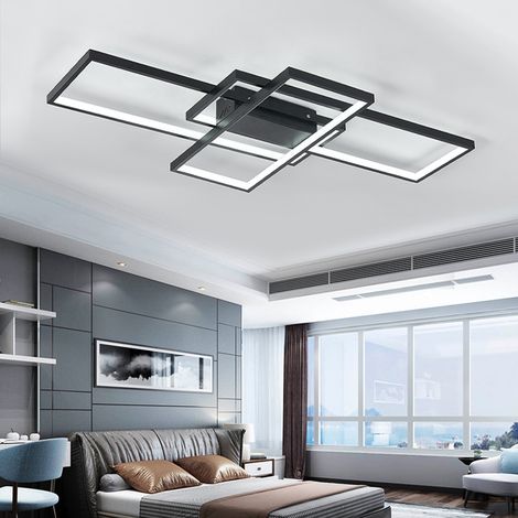 Modern Rectangle LED Chandelier Ceiling Light , 90CM Cool White (1/5)