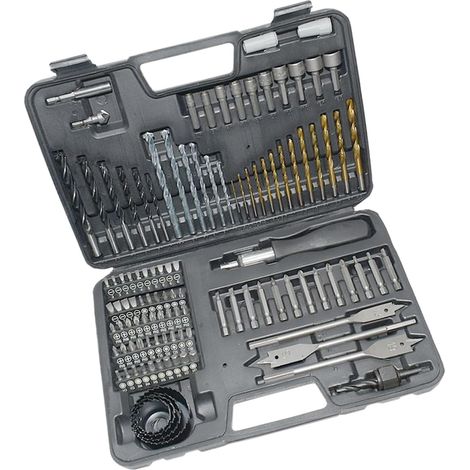 Jeu de forets en métal pour acier,kit d'outils avec mallette de rangement,lot de forets hélicoïdaux pour réparation,travail du bois,travail du métal (1/5)