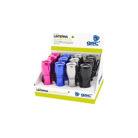 FPLUS linterna led flashlight , LINTERNA LED- 9 ALUMINIO PLUS
Resistente, ligera y gran autonomía.
Colores surtidos.
9 Leds de alta luminosidad.
Cuerpo Aleación Alum. Foco Ø 3 (1/2)