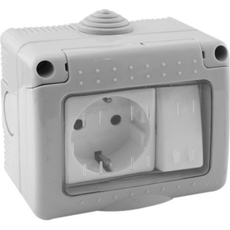 Base Schuko con interruttore, KRANG.