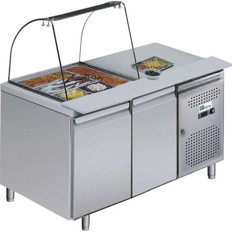 Table refrigérée 2 portes + saladette ouverte - AFI COLLIN-LUCY (1/2)