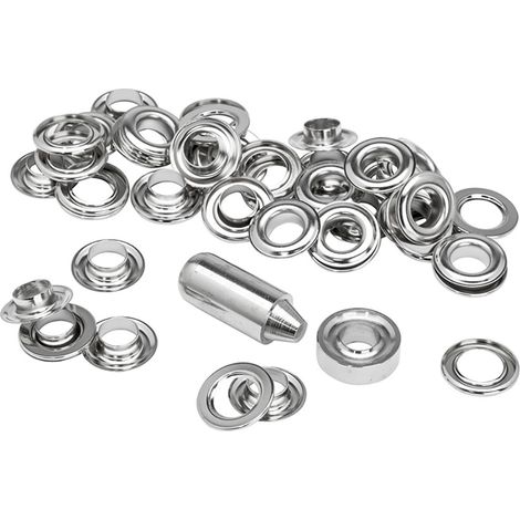 RAPID Grommets 12 x 23 mm (25) with Metal Anvil and Hammer
