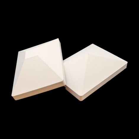 Chapeau de poteau PVC en ASA - 111x111mm - Non Tronqué - Blanc - Fabrication française (1/4)