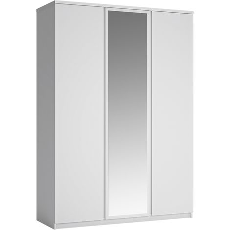 Kleiderschrank 3-türig in weiß FORTALEZA-129, B/H/T ca. 155,3/220/58 cm (1/4)