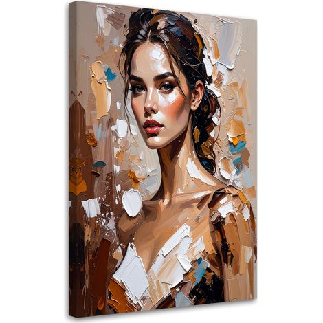 Wandbild für das Schlafzimmer Wohnzimmer Porträt einer Frau im Glamour-Stil 40x60 cm (1/5)