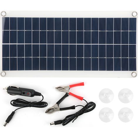 Panneau solaire polycristallin 8W 18V multifonction pour camping extérieur (1/5)