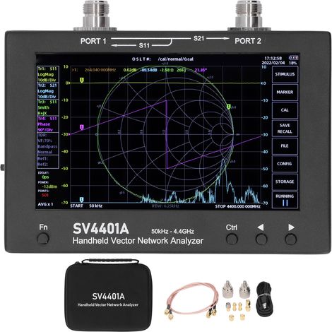 Écran LCD 7 pouces, analyseur de réseau vectoriel (VNA), ensemble d'analyseur d'antennes, écran tactile capacitif (1/5)