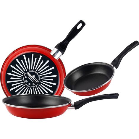 Set mit drei MAGEFESA Grana Bratpfannen Ø18-Ø20-Ø24cm für Induktion