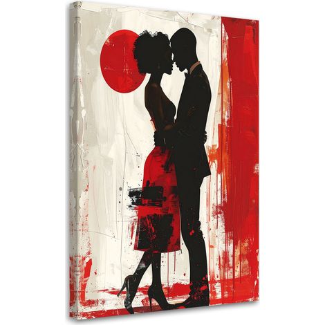 Impresión de Imagen Pareja enamorada amor rojo estilo boho 20x30 (1/5)