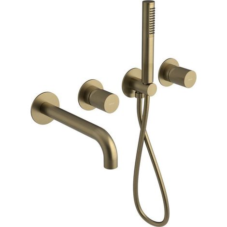 ULTRATAP Mitigeur de Baignoire à Encastrer avec Douchette, Or Mat