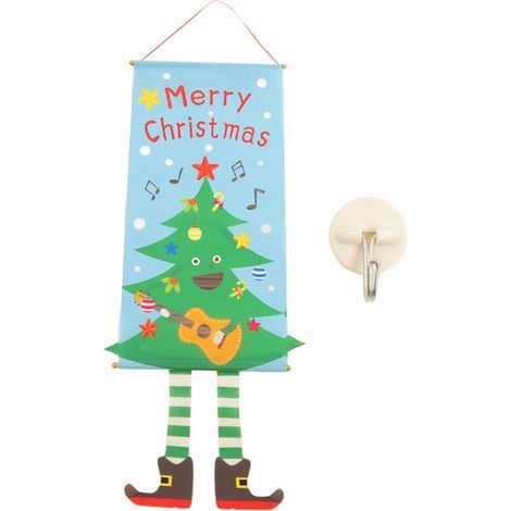 Weihnachtsbaumschmuck aus Bambus und Stoff, Türhänger fürs Haus (1/5)