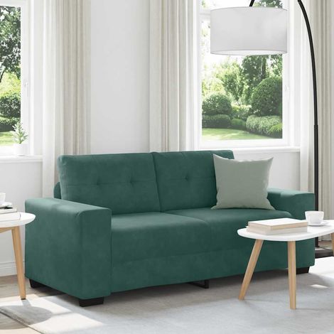 Zweisitzer-Sofa Dunkelgrün 140 cm Samt vidaXL789426 (1/5)