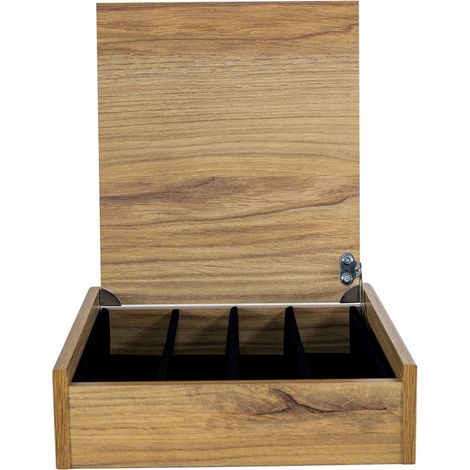Albert de Thiers - Portaposate 4 scomparti - Set per la casa fino a 48 pezzi - Effetto rovere chiaro, 27,5 x 26 x 7 cm, 490326 (1/5)