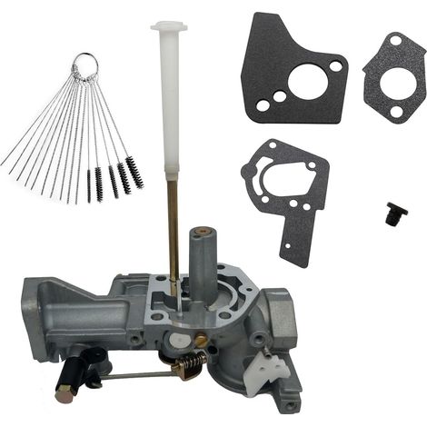 Vergaser 498298, kompatibel mit Briggs & Stratton 692784 495951 492611 490533 495426 130202 112202 112232 134202 137202 133212 135202, 5 PS, mit Dichtung und Reinigungsbürsten (1/4)