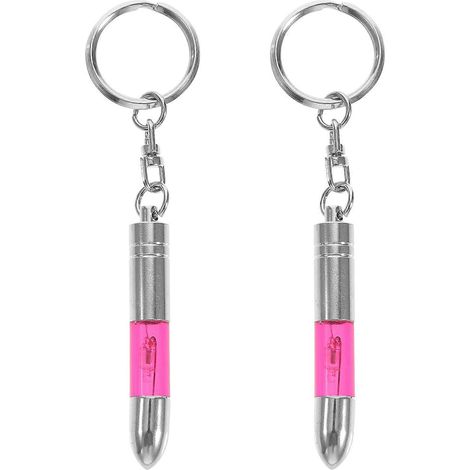 2 éliminateurs d'électricité statique pour voiture et corps humain, porte-clés antistatiques-11.00X2.00X1.00CM-Red (1/3)
