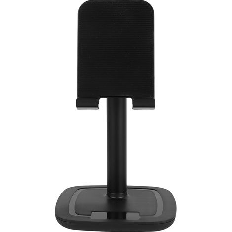 Support de téléphone portable de bureau pliable et télescopique en alliage d'aluminium noir (1/5)