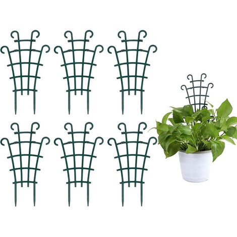 Ahlsen Paquete de 10 enrejados para plantas trepadoras-Mini soporte para macetas en capas-estacas para plantas trepadoras- (1/5)