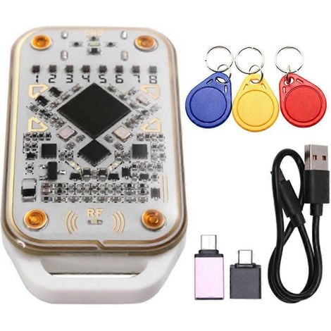 Lecteur de cartes simulateur de puces intelligentes RFID Chameleon V3.0 + lecteur/enregistreur NFC porte-clés 3XUID, prend en charge la copie d'étiquettes de cartes à puce ID IC 125K 13,56 MHz. (1/5)