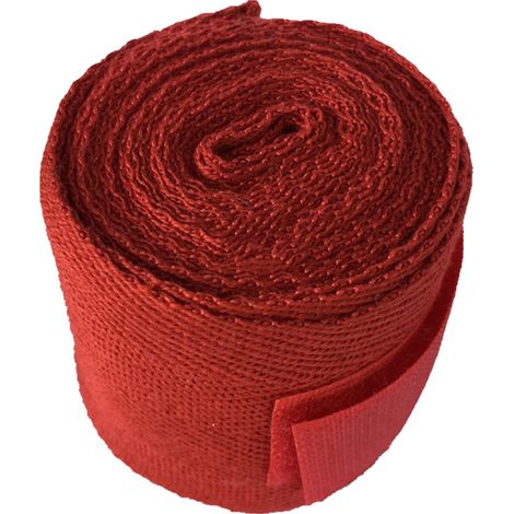Bande de sport en coton pour la boxe, les coups de pied, le karaté, le taekwondo, les gants et les bandages (rouge) (1/5)
