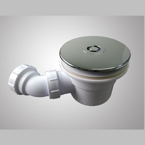 Sifone Pilettone Diametro 90 mm Coperchio In ABS Cromato Lucido+Tubo Di Scarico Regolabile Per Piatto Doccia Aica (1/3)