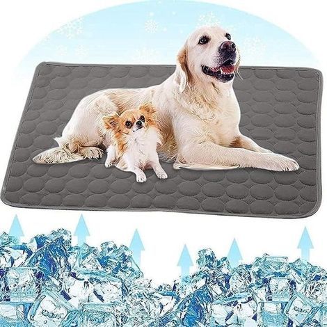 (Grau) Kühlmatte für Hunde – 50 x 60 cm – Grau – Strapazierfähig – Waschbar (1/3)