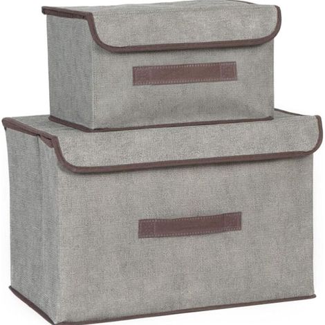 Sac rangement non-tissé sous lit, housse couette vêtements (1/4)