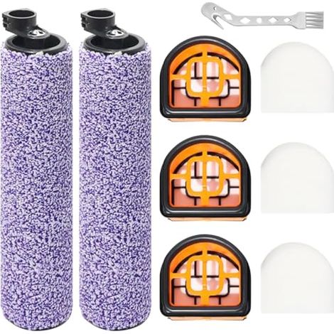 Accessori di ricambio compatibili con Shark HydroVac XL 3-in-1 WD101 WD100 WD101C, HydroVac Cordless Pro XL WD201 WD200 WD210 AW201 WD200C WD201C, aspirapolvere per solidi e liquidi: 2 rotoli spazzola