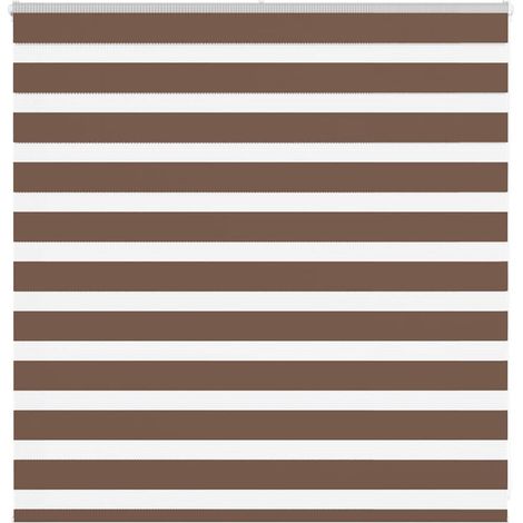 Estor cebra marrón 150x100 cm tejido ancho 145,9 cm poliéster