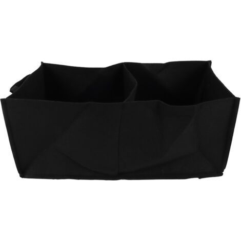Ecological Non-Woven Fabric Grow Bag for Gardening 2 Compartments Black 30x60x25CM (1/5)