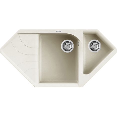 Lavello Elleci Incasso Ego CORNER Granitek Bianco Antico LGECOR62