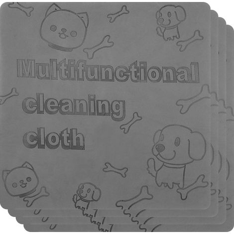 Lot de 4 chiffons à poussière humides, éponges de nettoyage magiques, chiffons de nettoyage réutilisables sans traces, éponge douce (1/5)