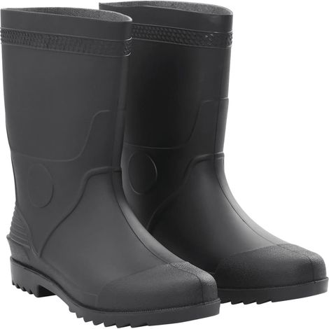 vidaXL Bottes de pluie noir taille 45 PVC (1/5)