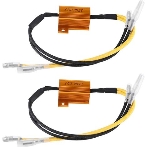 Ej.Life widerstand blinker 25w 7.5ohm,Duokon LED-Widerstand, 100% brandneue Motorrad-LED-Blinkeranzeige Lichtlastwiderstand Fix Error Flash Controller A