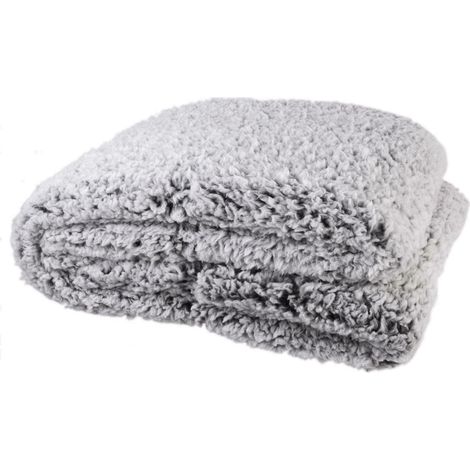 Couverture polaire Soportar moelleuse grise (1/5)