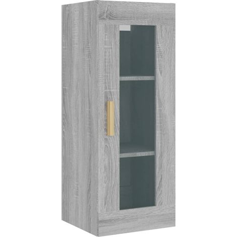 Armadietto Pensile a Parete Grigio Sonoma 34,5x34x90 cm vidaXL (1/5)