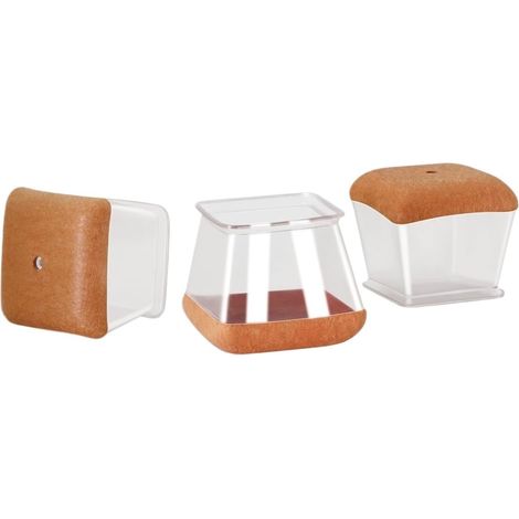 Patins de protection carrés pour pieds de chaise, lot de 24 avec desso (1/4)