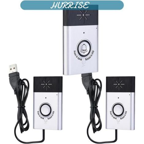 Sonew Sonnette d'interphone vocal Wireless Voice Intercom Doorbell 2-way Talk Monitor With 1Outdoor Unit bricolage pour Argent 2 (1/5)