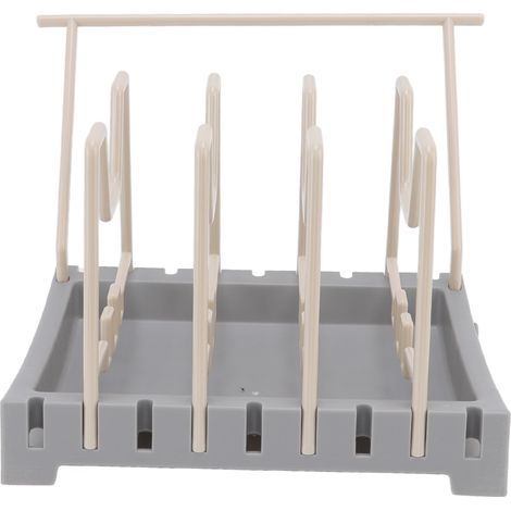 Support de couvercle de casserole de table domestique, range-chiffon de plan de travail de cuisine, support de rangement de casserole, étagère de cuisine modèle B (1/5)