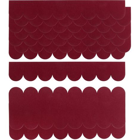 36 Pièces Mini Bardeaux de Toit Rouge Bardeau Bitume Toiture Feutre Bardeaux de Toit Découpable 30 x 5 cm + 30 x 11 cm Auto Adhésifs Bardeau Toit Imperméabilité pour Chien Projets en Bois Rouge (1/5)