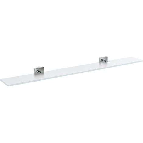 X-SQUARE étagère en verre 800mm, chrome/verre dépoli