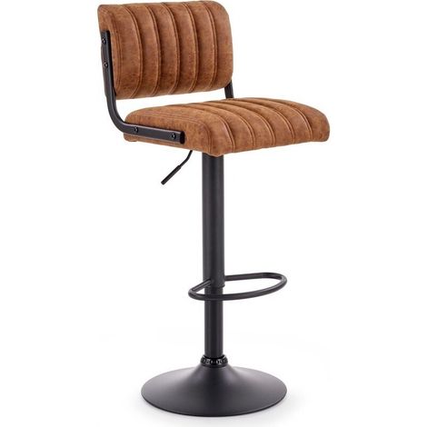 Silla de barra Houston 503 , 89x39x46cm, Cuero ecológico, Metálico (1/3)