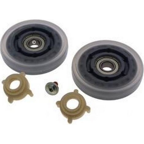Lot de 2 poulies (galets) + joints (57X3200) Sèche-linge BRANDT, SANGIORGIO, VEDETTE