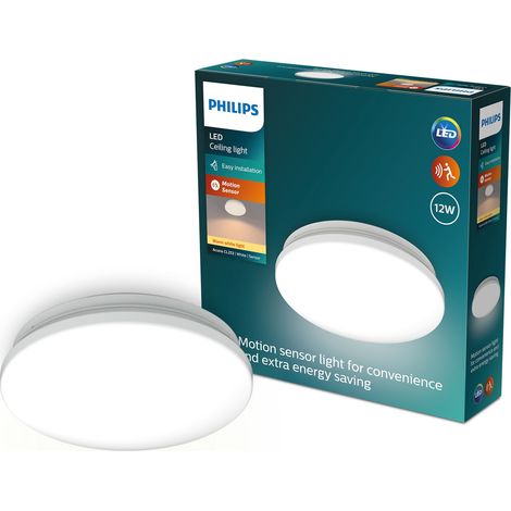 Philips Plafón LED con sensor de movimiento ACUNA 12W, 2700K/4000K, blanco (1/5)