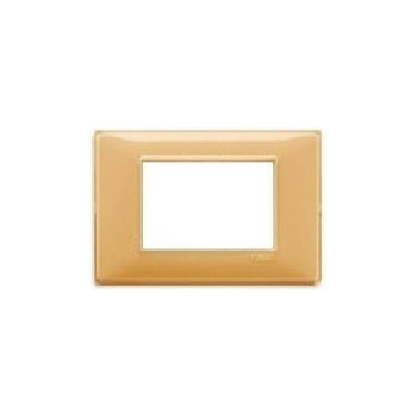 Vimar plana placca  3 moduli tecnopolimero colore  reflex ambra 14653.43