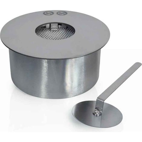 Brûleur éthanol pour cheminée 2,5 L, en acier inoxydable ø25 cm