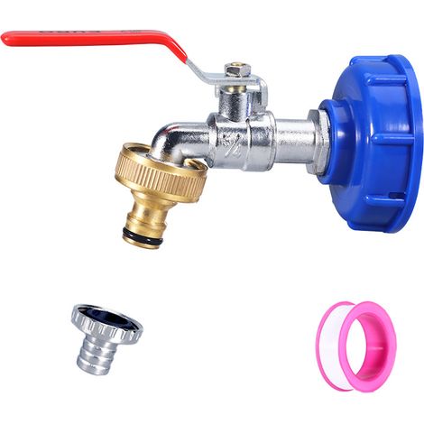 Robinet avec adaptateur de robinet pour réservoir IBC (1/5)