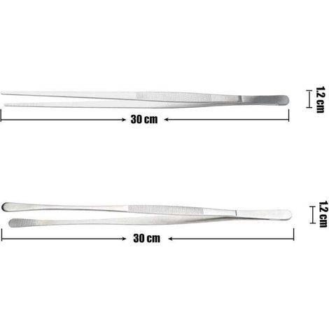 Pince Cuisine,Pince Cuisine INOX,Pince Cuisine Grande,Pince Precision Cuisine,Pince Épiler Cuisine,Pinces à Barbecue pour La Cuisson,Pince Plate Cuisine,2 Pièces,30cm