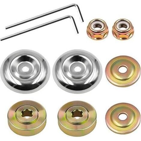 Kit de 10 accessoires pour débroussailleuse – Écrous M10 et capots de protection – Métal haute qualité – Compatible tondeuses à gazon (1/5)