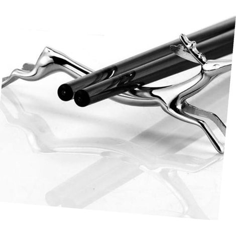 Porte-Baguettes Repose-Baguettes de Cerf Argenté en Alliage de Zinc Lot de 2 Pièces Solide et Pratique Mignon Maison et L'hôtel (1/5)
